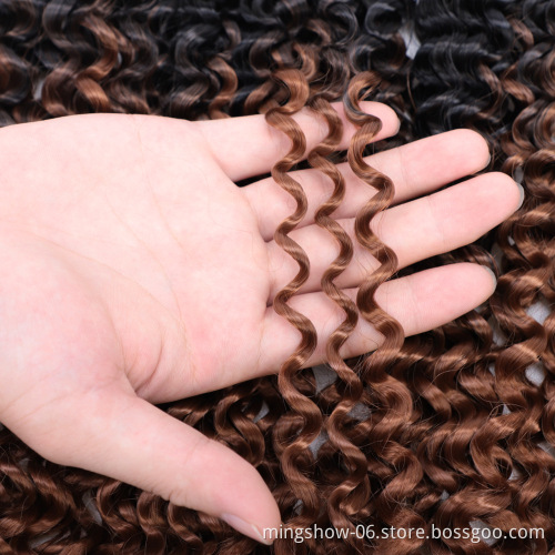 crochet water wave hair extensions afro kinky curly synthetic braiding hair